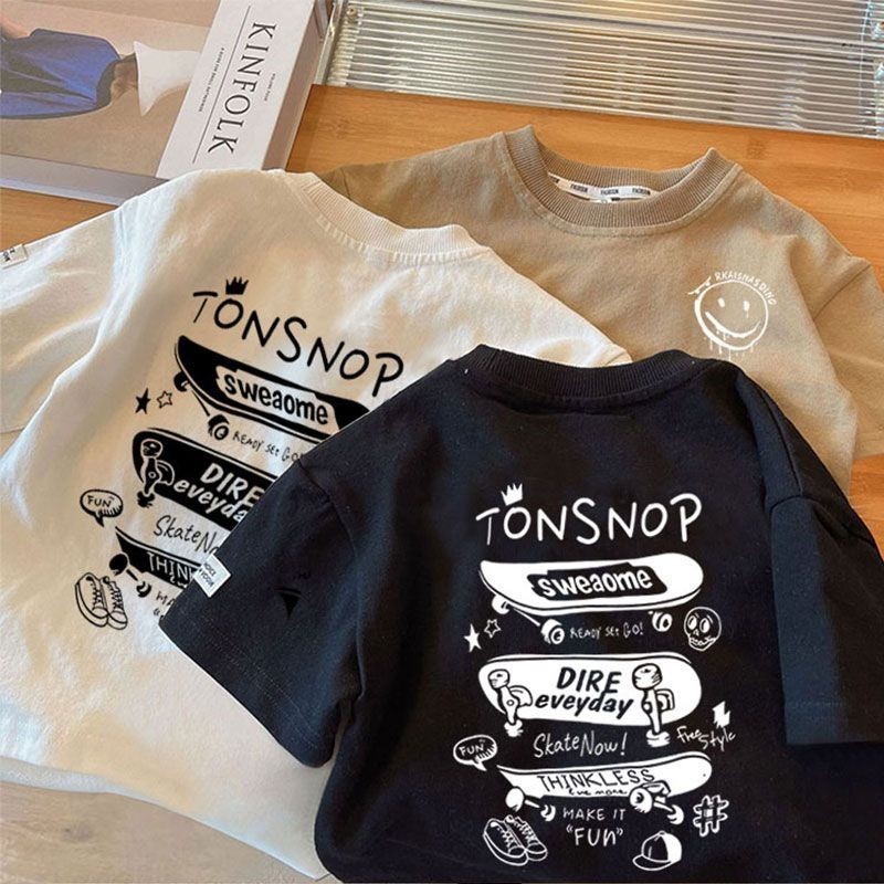 Have Versatile 【Boys Tshirt】(1-14Y) Short Sleeves 100% Cotton Boy Baby Wear Clothes Print Kid T Shirt Fashion Top... - Image 3