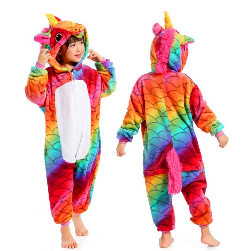 Essential Multi Children Warm One-Piece Pajamas Kids Girls Boys Cute Unicorn Cartoon Animals Sleepwear Clothes Versat... - Image 3