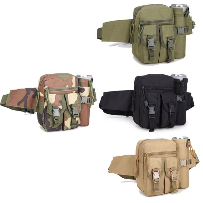 Tactical Waist Bag Outdoor Fanny Pack Hip Belt Hiking Fishing Sling Chest Waist Bags Sports Bags with Bottle Holder