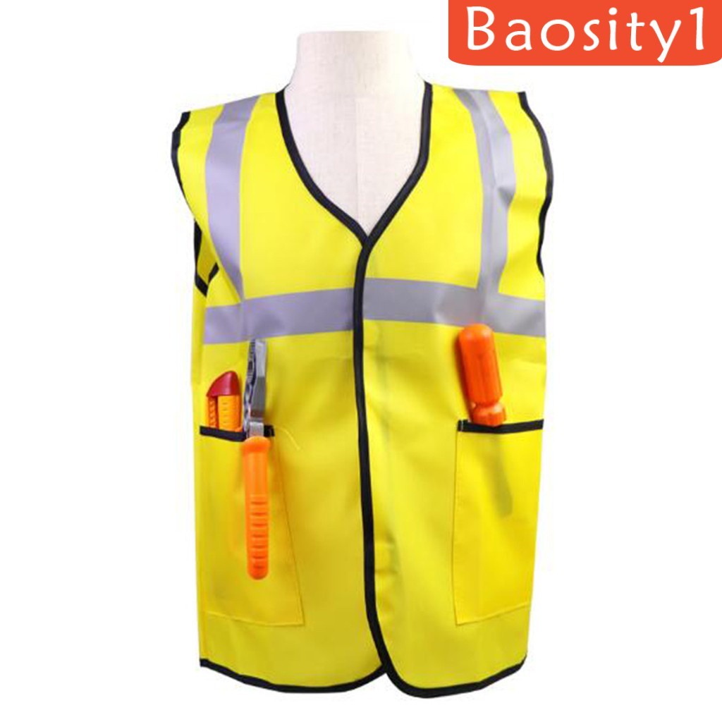 Versatile Quality Kids Construction Worker Safety Vest Boys Girls Role Play Cosplay Costumes - Image 4