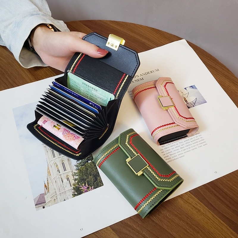 Chic Style ins new Korean woven zipper card bag organ fashion multi-card coin purse Outdoor Travel - Image 2