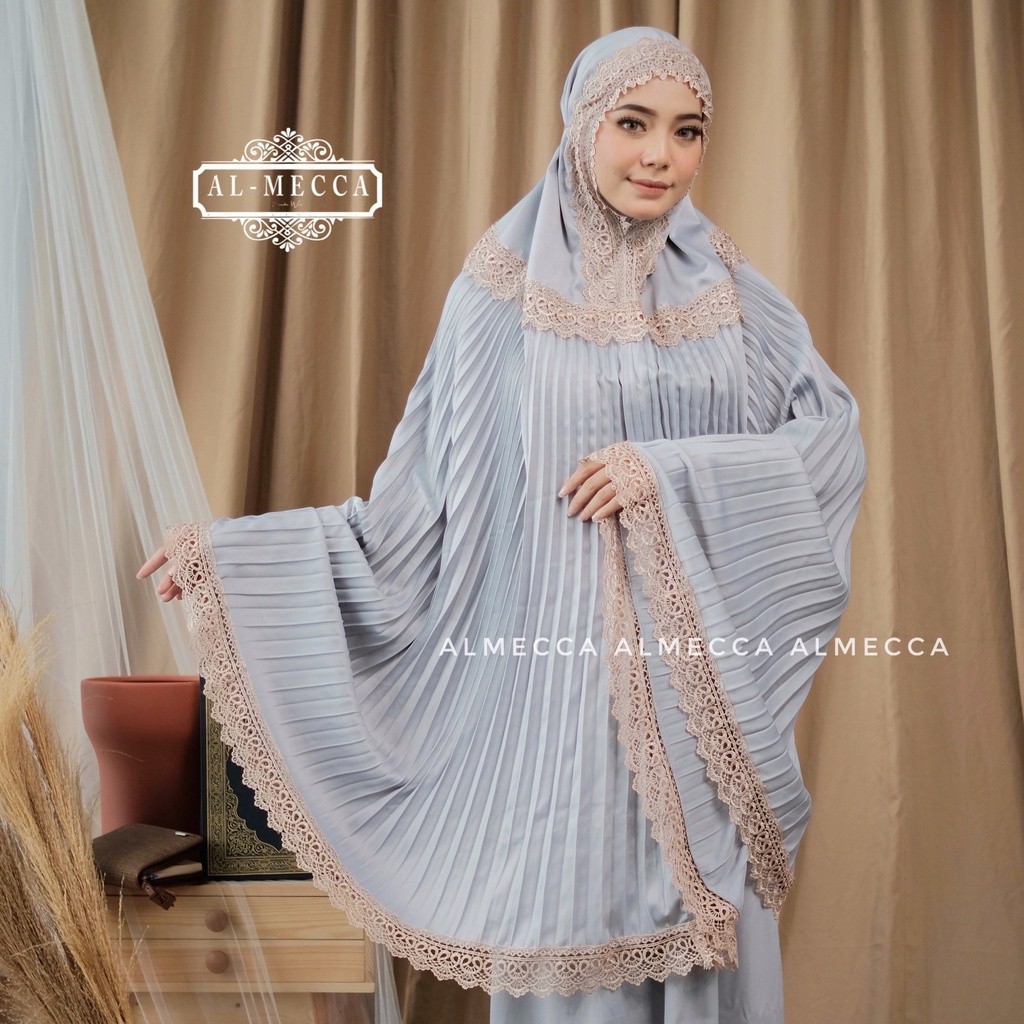 Must Reliable Almecca Mukena Adult Plisket Daily Al-Mecca Lace Luxury Quality Premium - Image 2