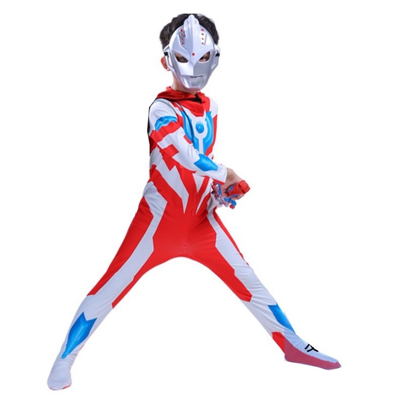 Quality Durable Baby Kids Halloween Ultraman Tiga Zero Belial Ginga Geed Cosplay Costume Child Boys Party Jumpsuit Su... - Image 2