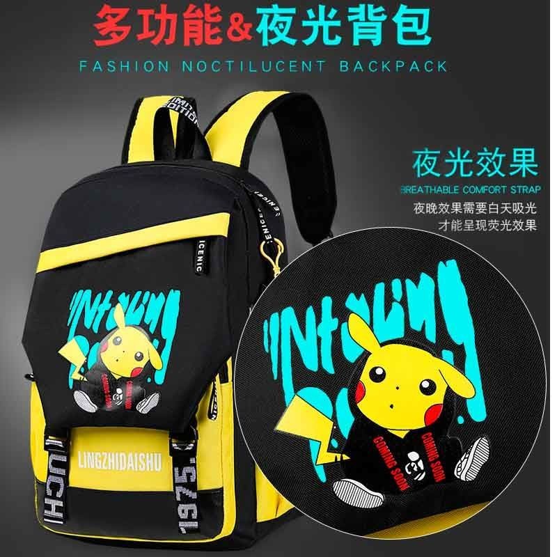 Pikachu High-Capacity Backpack for Teen Boys - Trendy and Stylish - Image 3