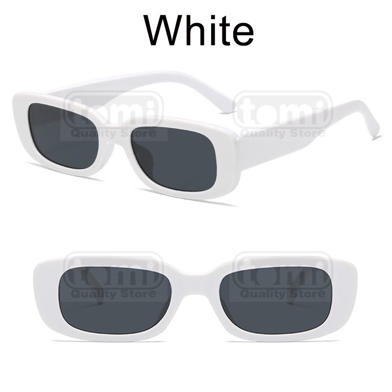 Purpose Versatile Cermin mata hitam wanita perempuan Viral Sunglasses Retro Small Square Trending Glasses Black White... - Image 2