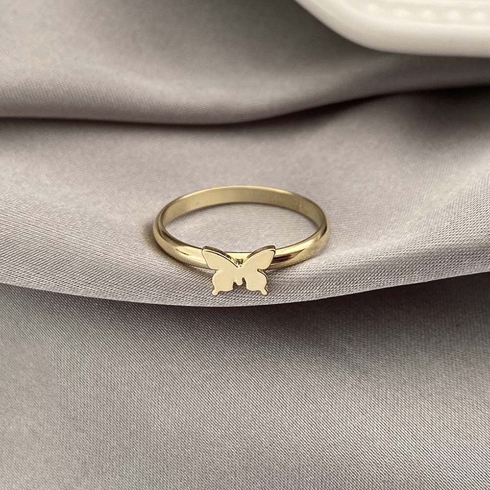 Purpose Quality AHOUR Punk Couple Rings Net Red Fashion Jewelry Butterfly Matching Women Lover Men Copper Vintage Ope... - Image 2