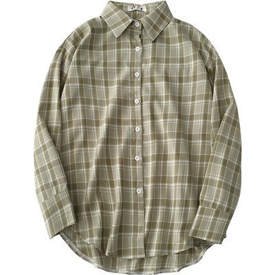 Versatile Multi korean style women ladies long sleeve vintage plaid shirt blouse baju wanita lengan panjang Purpose - Image 5