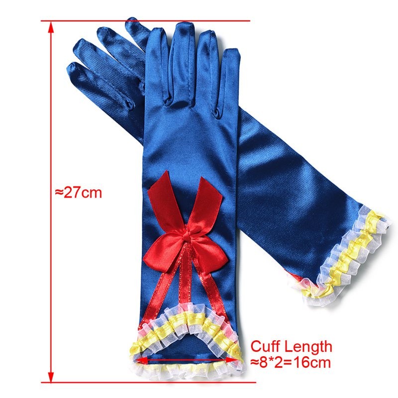 Purpose Multi Girl Snow White Gloves Dress up Party Supplies Princess Cosplay Costume Elsa Anna - Image 2