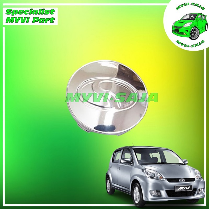 Perodua Viva Kelisa Alza Myvi Axia Bezza Chrome Rim Cap / Wheel Cap Cover 1pcs