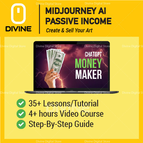 💎[Instant Delivery][Video Course] Midjourney AI for Passive Income: Create & Sell Your Art | ChatGpt Course ChatGpt 4 C