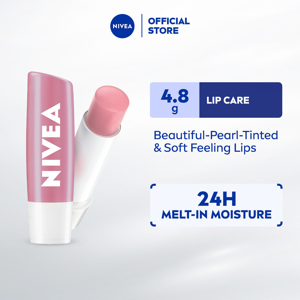 NIVEA Pearly Shine Lip Balm | Shiny Touch Subtle Shine 24H+ Moisture