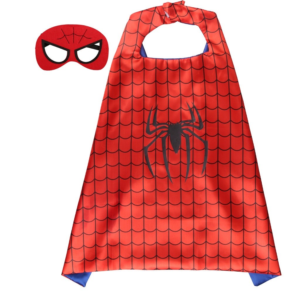Reliable Purpose Kids Superhero Capes Boys Spiderman Superman Cloak Girls Elsa Birthday Dress Up Masks Costumes Carto...