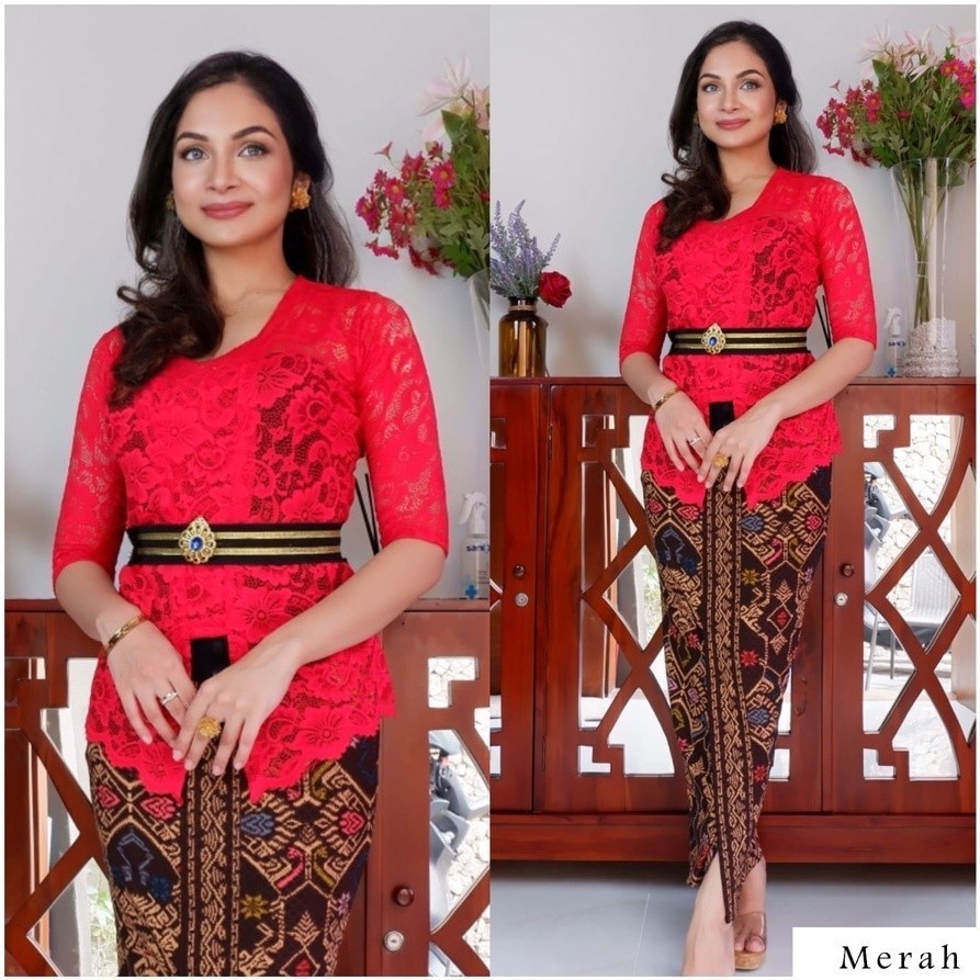 Versatile Essential Kebaya bali Tiedye 3/4 Multi - Image 3