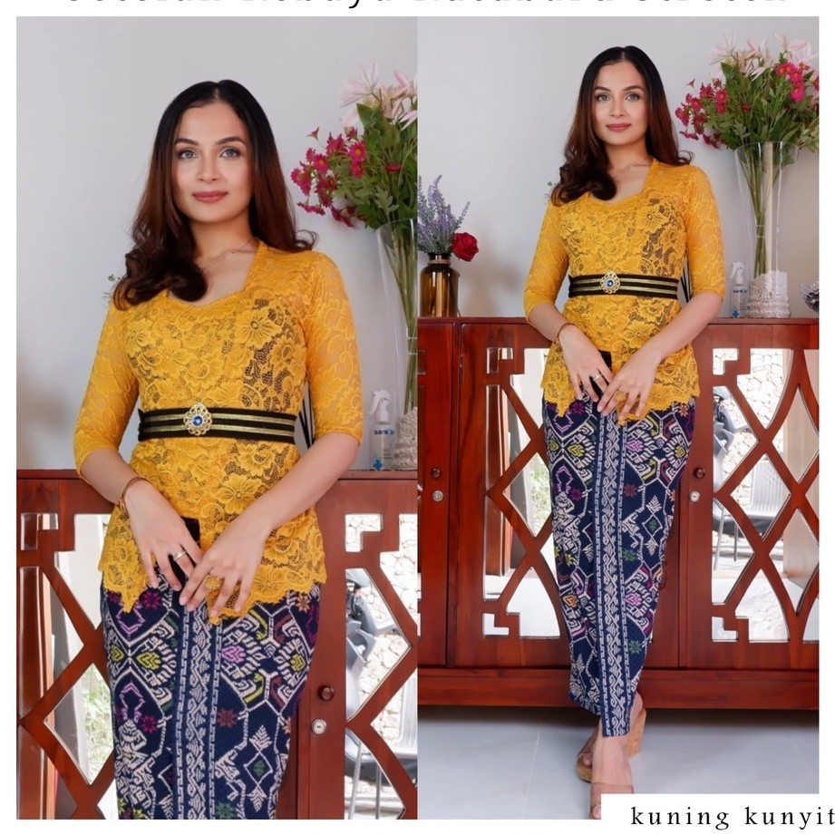 Versatile Essential Kebaya bali Tiedye 3/4 Multi - Image 4