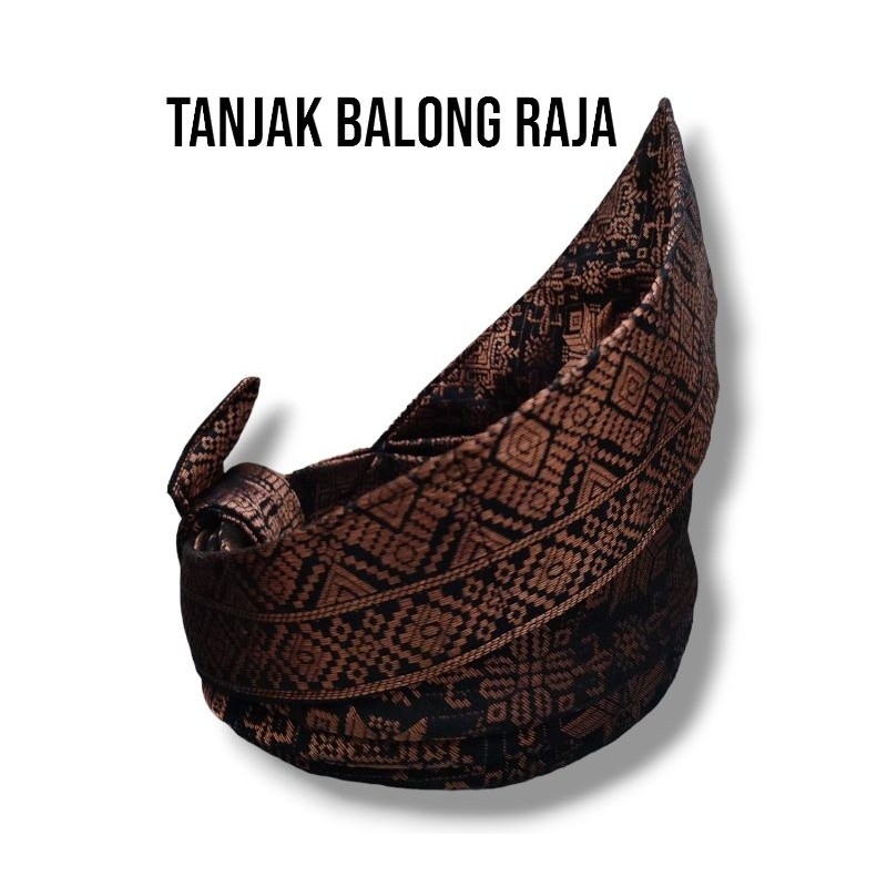HITAM Tanjak MELAYU PREMIUM IKAT BALONG RAJA Knot Black Copper Slaves Malay RIAU