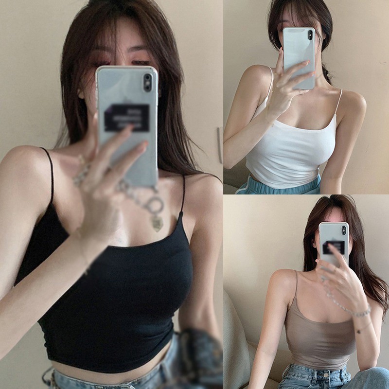 Shirt Travel Women's Sleeveless Tank Top Pullover Spagetti Strap Casual Base - Image 2