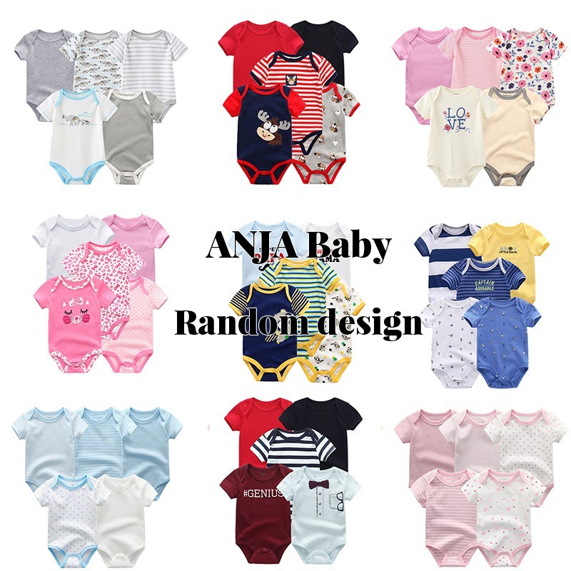 Multi Must Ready Stock Newborn Bodysuits Baby Girls Boys Romper Toddler Short Sleeve Letter Print Jumpsuit Unisex Clo... - Image 2