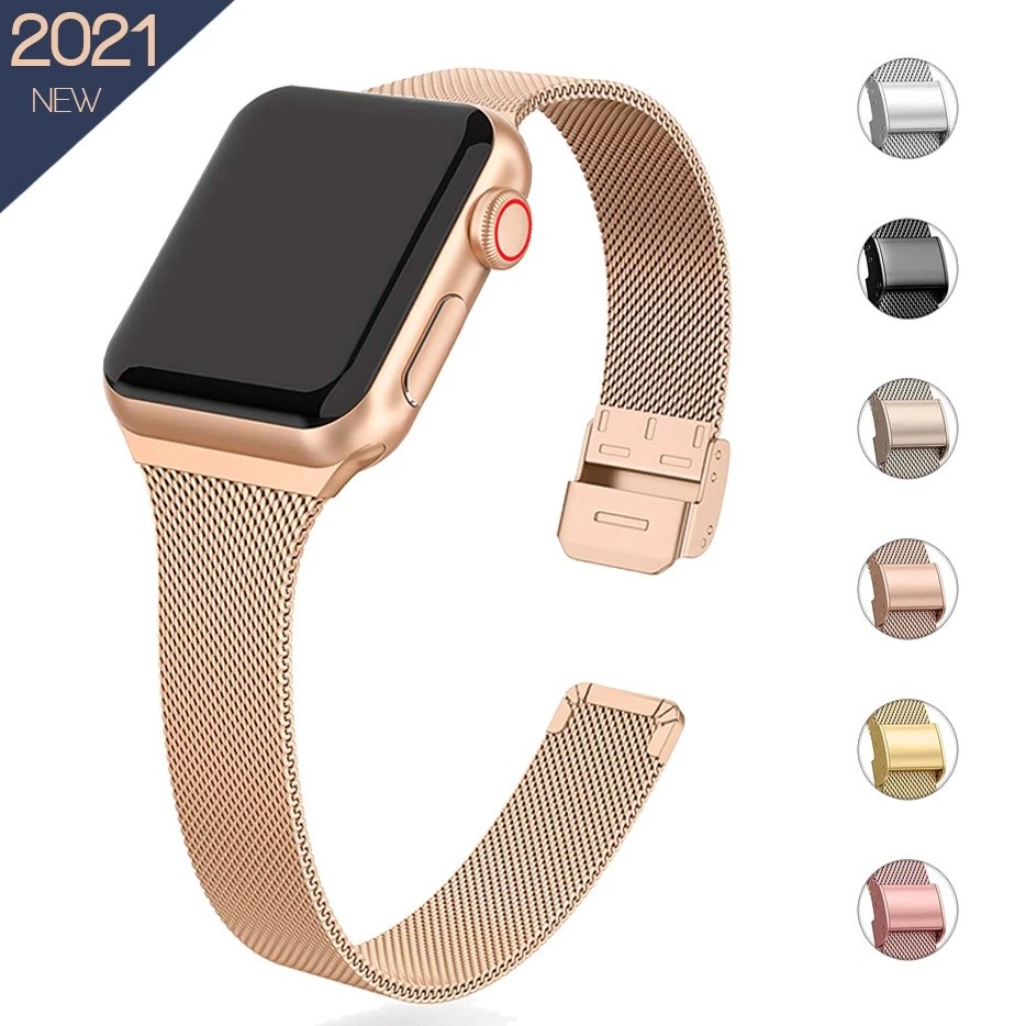 Style Accessory Slim Metal Strap Watch 8 7 6/SE/5/4/3/2/1 41mm 45mm 38mm 40mm Stainless Steel band iwatch series /SE/... - Image 5