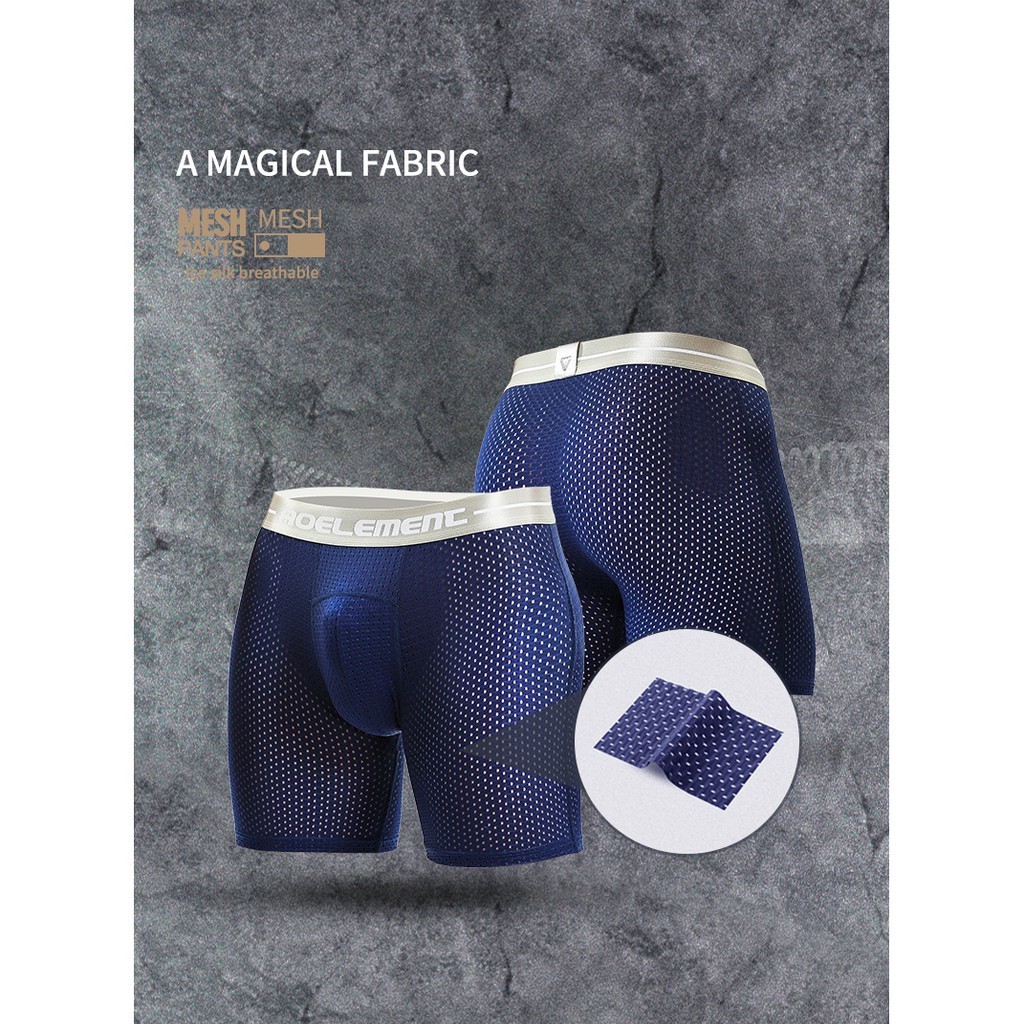 Must Purpose Ice Silk Mesh Sports Underwear Men's Wear-resistant Leg Running Five-point Quick-drying Crotch Have - Image 4