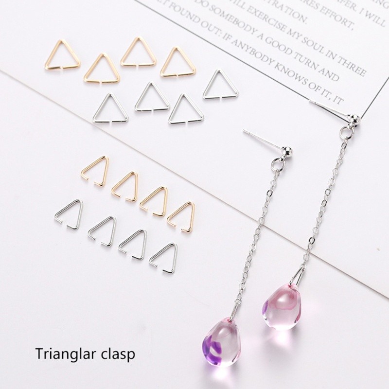Must Essential Boom 100PCS/Set Triangle Open Rings Coordinating Shape Extra Thickness Hold Sturdy Attach Easily Bend ...