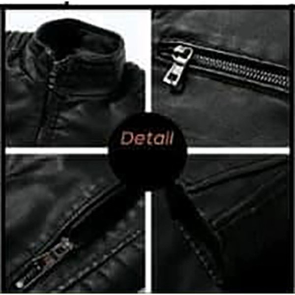 Versatile Multi <PTT>Men's Water Wind Resistant Leather Motorcycle Jacket Cruz Racing Model/Men's Touring Durable Ess... - Image 4