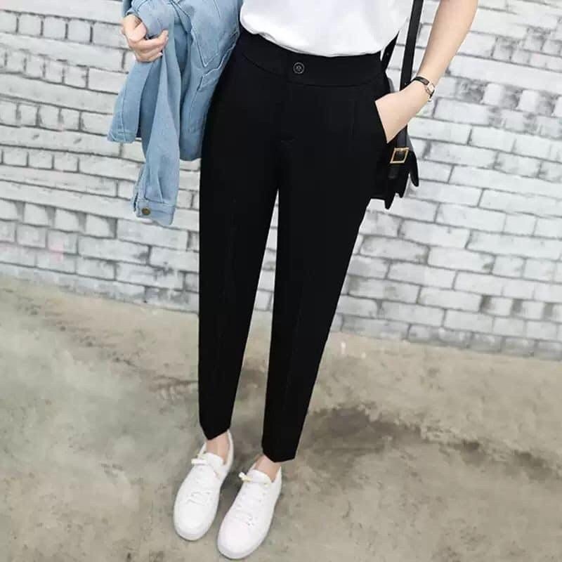 Accessory Casual Women's Trousers _ Office bagyy High Waistband Pants m689 - Image 2