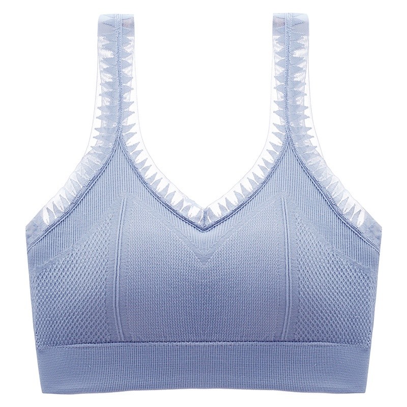 Have Purpose Lace bra plus size women suspenders chest pads beautiful back big U anti-lighting breasts collection tan... - Image 4