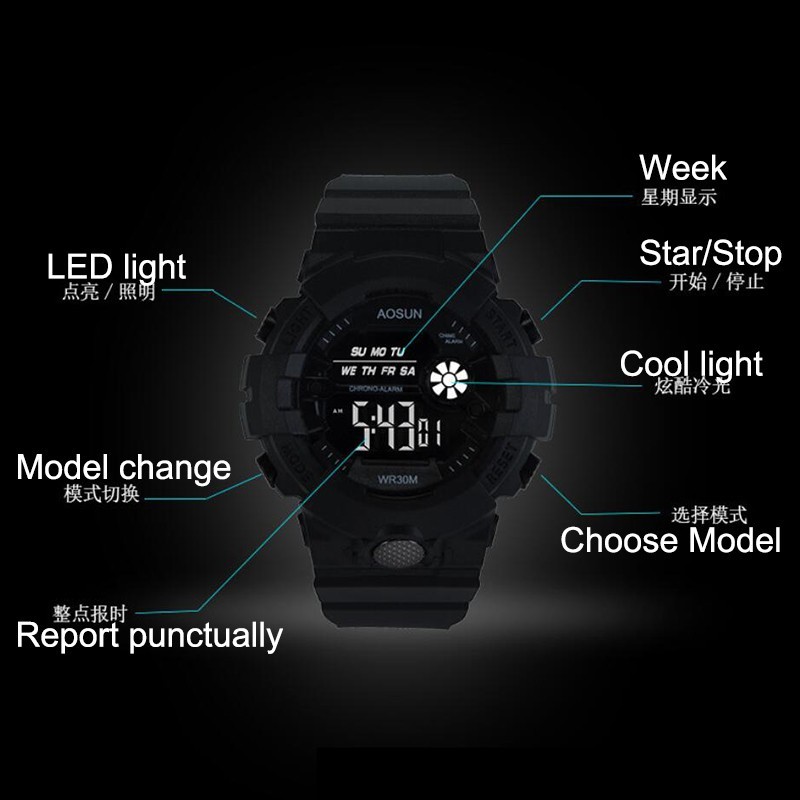 Classic Analog Jam tangan 2022 NEW Men Women Watch Fashion Waterproof Led Digital Sports Kids Girl Boy Stuent Wristwatch - Image 3