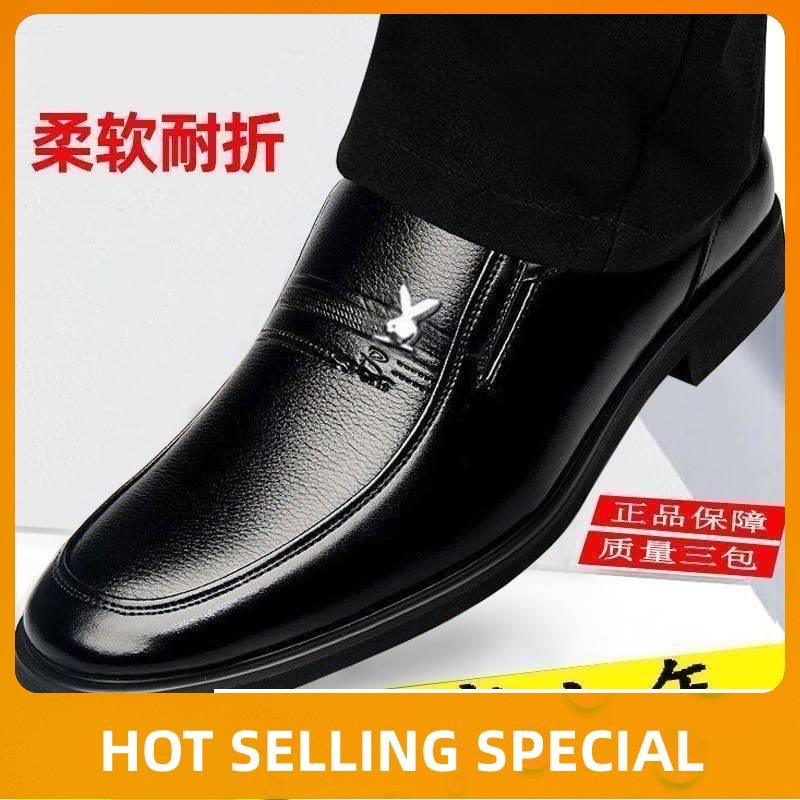 Quality Purpose kasut kulit lelaki kerja Soft Spring Dress Liar Middle-Aged Bottom Versatile Reliable - Image 3