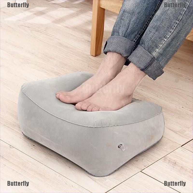 Premium Essential Butterfly Soft Footrest Pillow Pvc Inflatable Foot Rest Cushion Air Travel Office Versatile Durable - Image 2