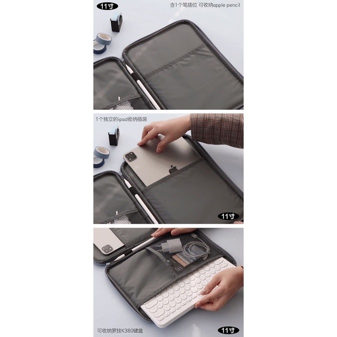 Style Daily Ribbon Korean Fashion Laptop Pouch Bag Compatible iPad Tablet Case 14 13 11 Inch Sleeves Portable - Image 5