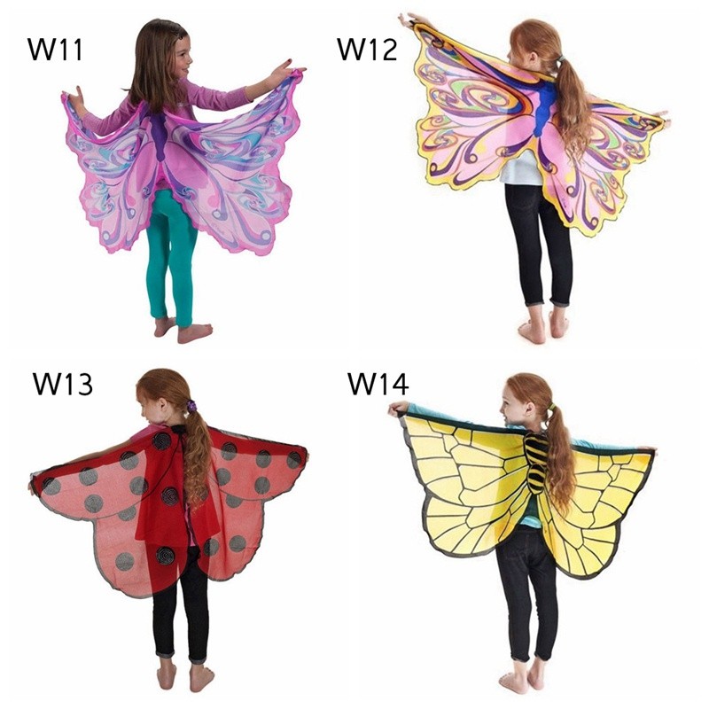 Quality Purpose Butterfly Wings Angel Fairy Wing Party Fancy Cape Kids Cloak Eye Mask Shawl Halloween Cosplay Multi - Image 4