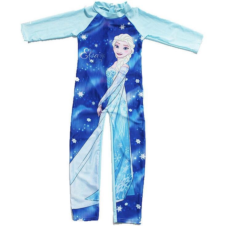 Have Purpose Cartoon Kids Swimsuit Girl Swimming Suit Long Sleeved Muslim Swimwear - Image 2