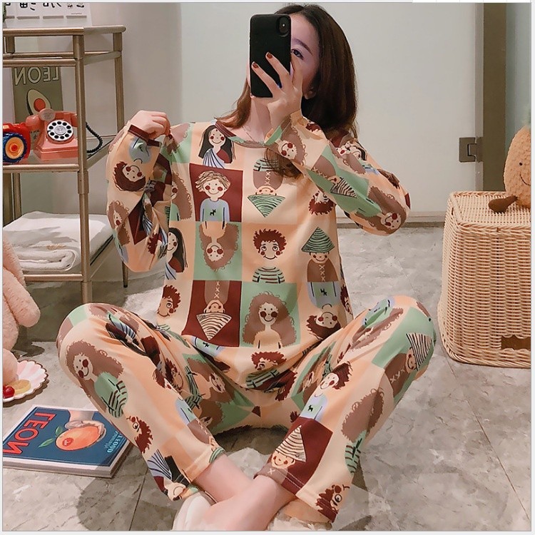 Purpose Multi Women's Sleep Lounge Pajama Long Sleeved Woman Set Cartoon Pyjamas Cotton Sleepwear M L XL XXL XXXL Fas... - Image 5