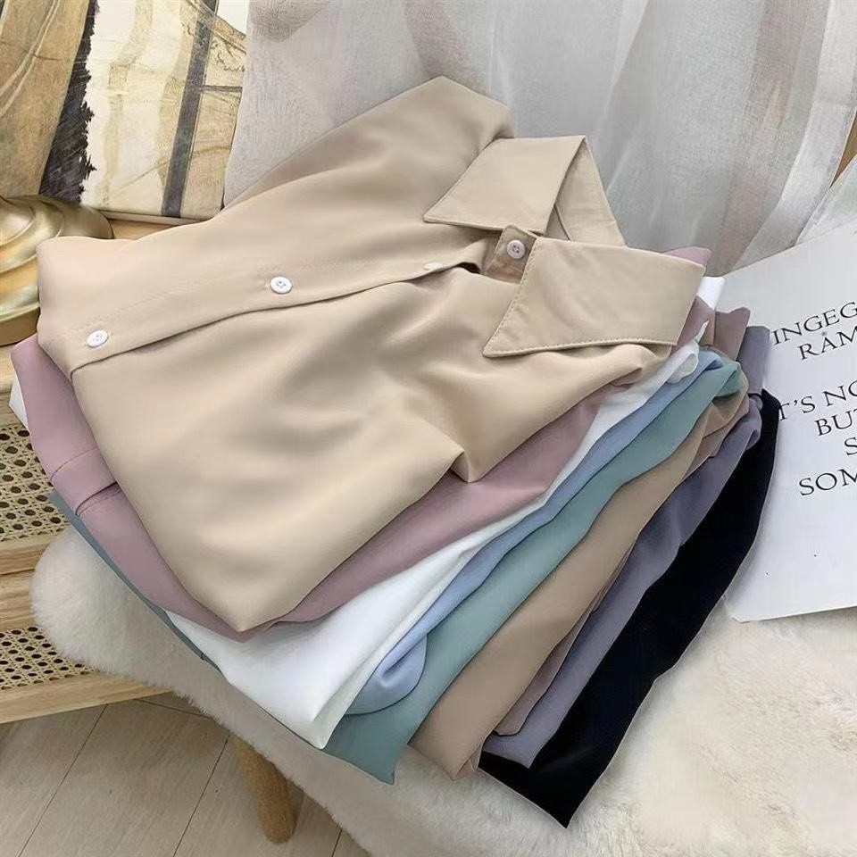 Quality Reliable Korean Style Women Ladies Loose Long Sleeve Shirt Blouse Baju Wanita Lengan Panjang Durable Premium - Image 4
