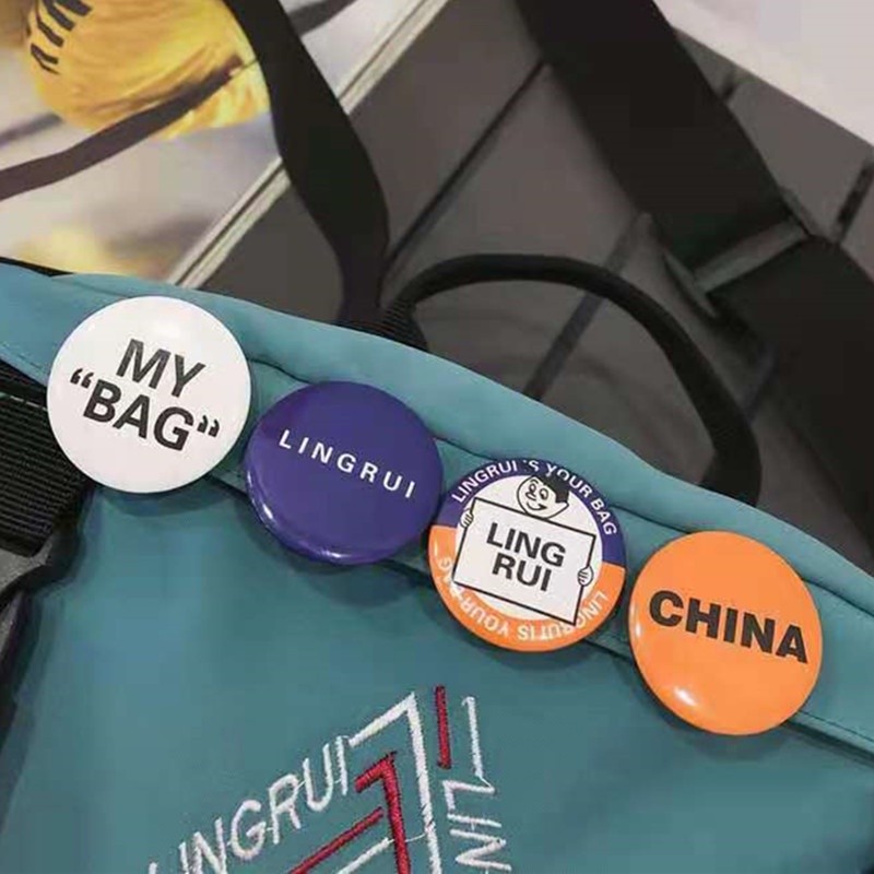 Accessory Trendy Random style 2 badges men's bag accessories Travel Outdoor - Image 2