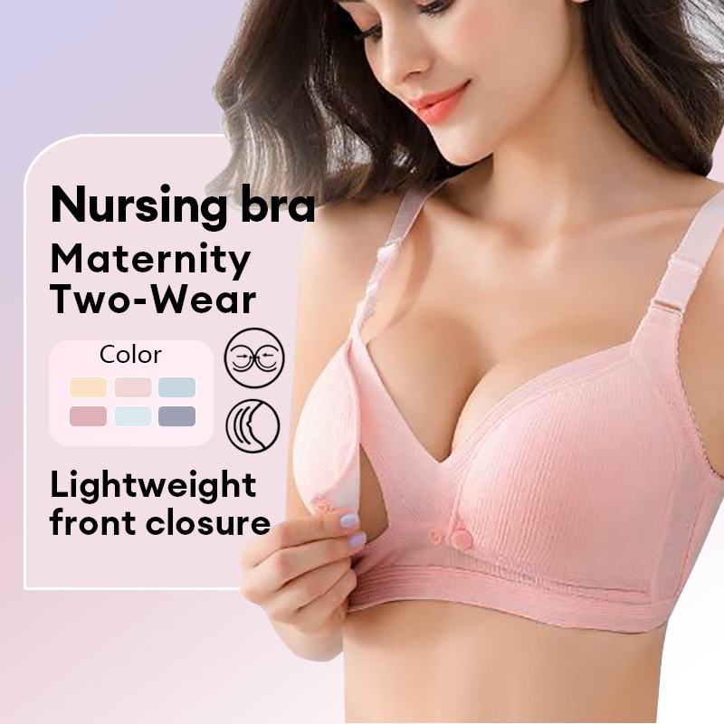 Angel Mommy Women Wireless Maternity Nursing Bra Breastfeeding Bra Large Size Front Buckle Seamless Bra 968-1