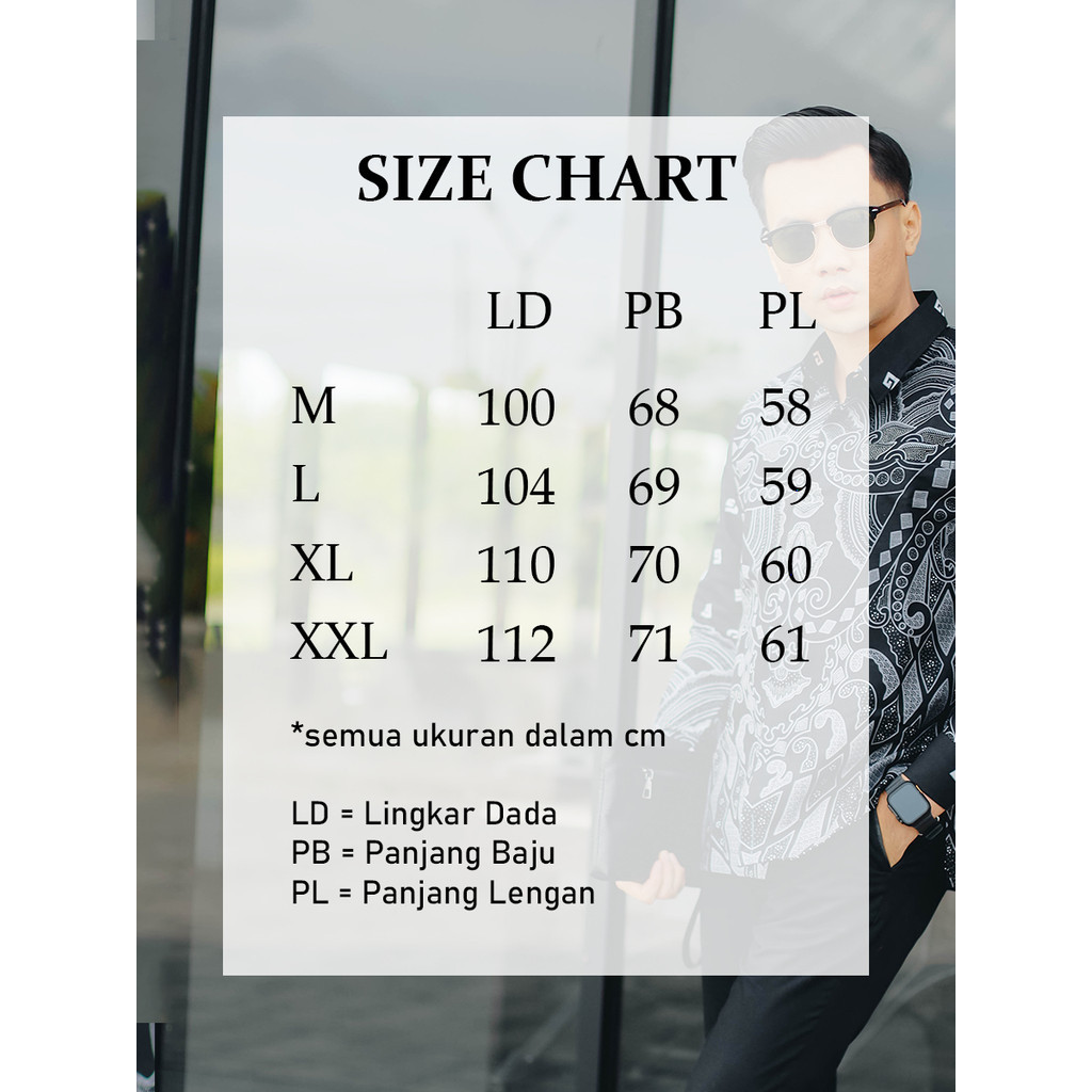 KEMEJA BATIK PRIA LENGAN PANJANG MAHESA HITAM LASKALA KEMJA BATIK SERAGAM MURAH M L XL XXL
