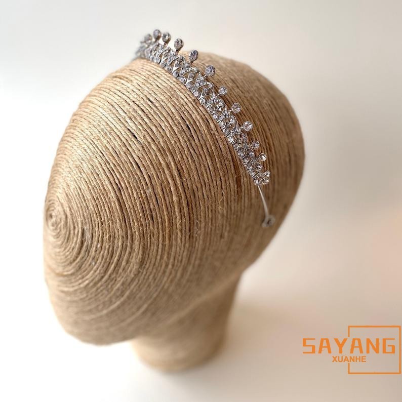 Durable Versatile YADORNOS Beautiful Bride Jewelry Alloy Rhinestone Headdress Reliable - Image 2