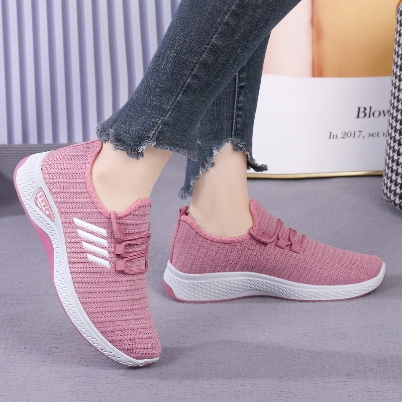 Comfort Walking Gobra SEP101 (Tanpa Kotak) Sepatu Sneakers Wanita SIze 36-42 7 Warna Simple Polos Ringan Garis Korea ... - Image 4
