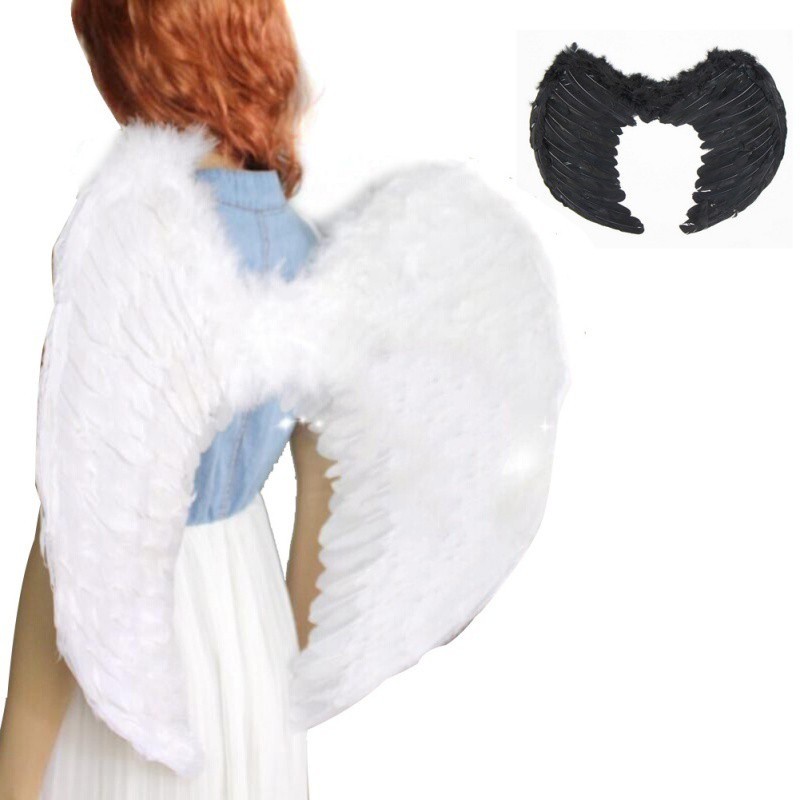 Premium Durable Cosplay Halloween Angel Feather Wing Costume Dress Up Apparel Adult Children - Image 3