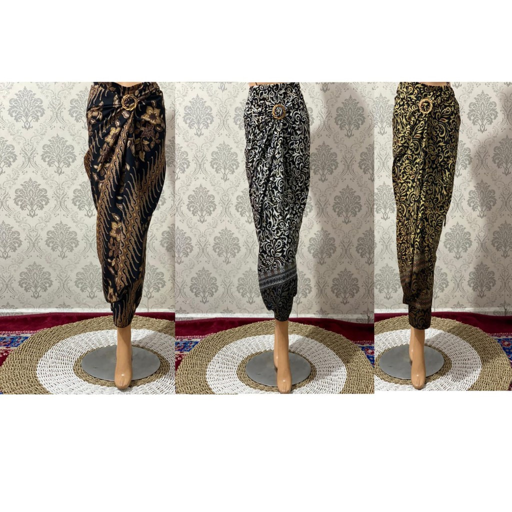 Reliable Versatile Premium batik Wrapped Skirt Drawstring Under KEBAYA - Image 3