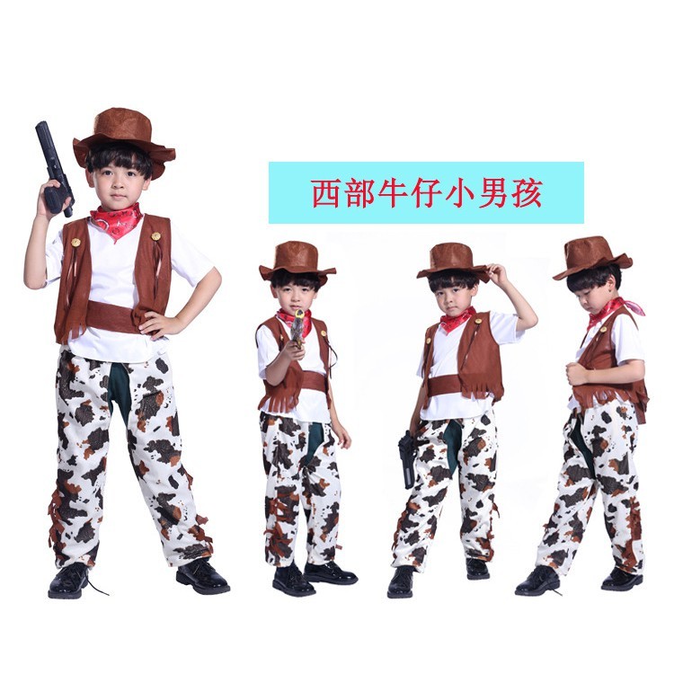 Must Have Kids Cowboy Costume Outfit Boys Girls Adult Men Women West Cowgirl Halloween Performance Cosplay - Image 5