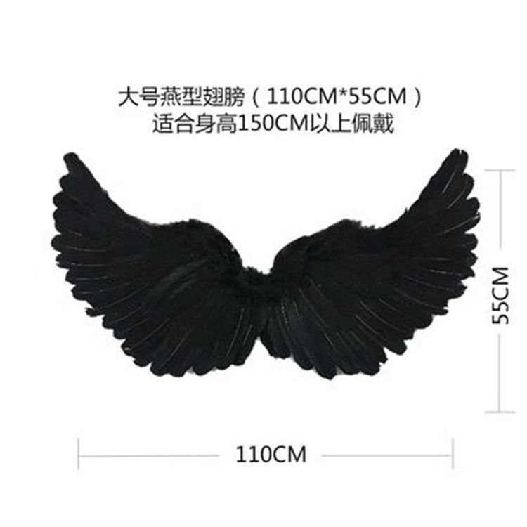 Timepiece Business 【48h shipping】 Halloween Watch Show Angel Evil Devil Elf Black White Adult Feather Wings Decor...