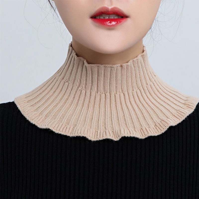 Versatile Essential HAN Women Faux Turtleneck Dickey Collar Half Top Mock Sweater Blouse Neck Cover Multi