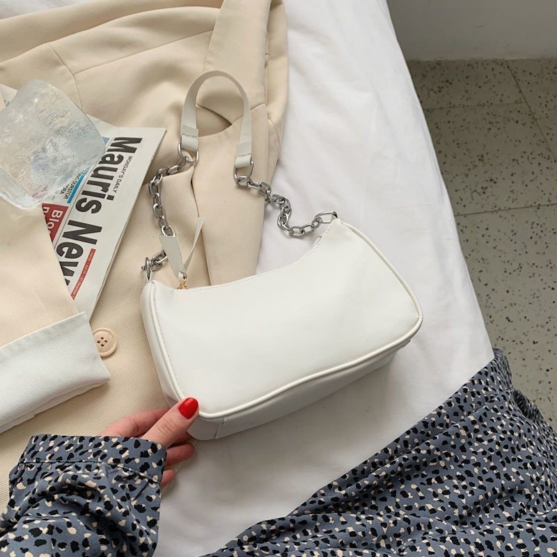 Travel Style French niche high-level sense of armpit baguette female 2021 new trendy wild ins chain shoulder bag Port... - Image 4