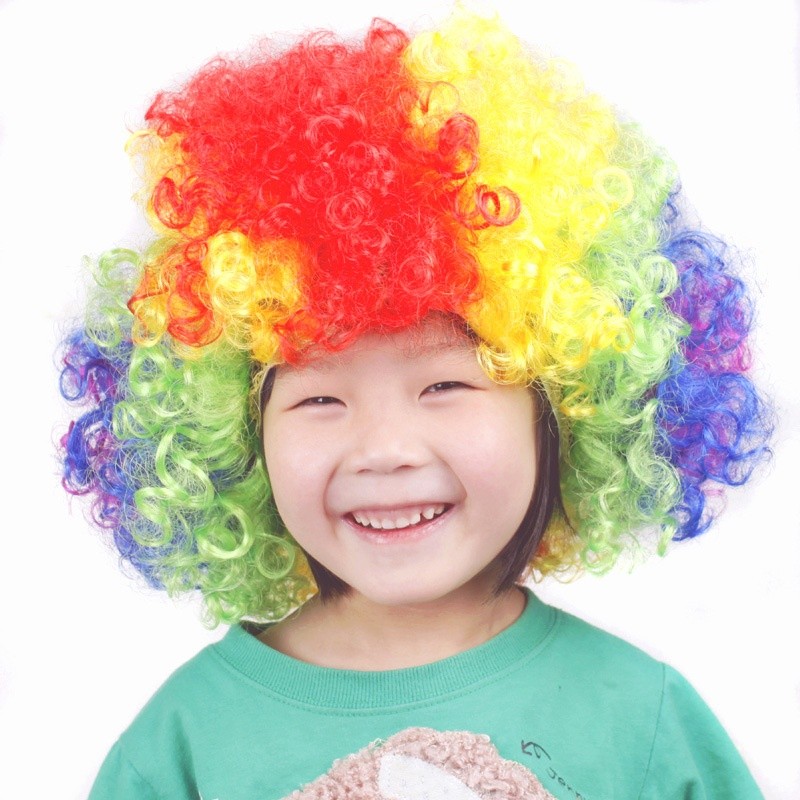 Exploding Head Wig Masquerade Party Dress Up Ball Fan Hair Funny Funny Clown Colorful Wig