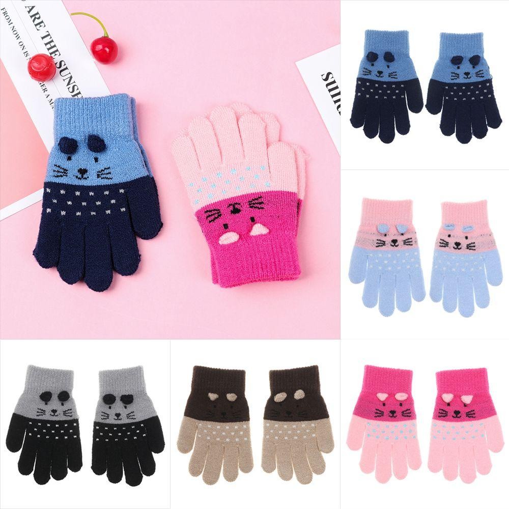 Quality Reliable NEXTSHOP New Hot Knitting Mittens 0-3 Years Old Cartoon Cat Kids Gloves Winter Boys Girls Keep Finge... - Image 5