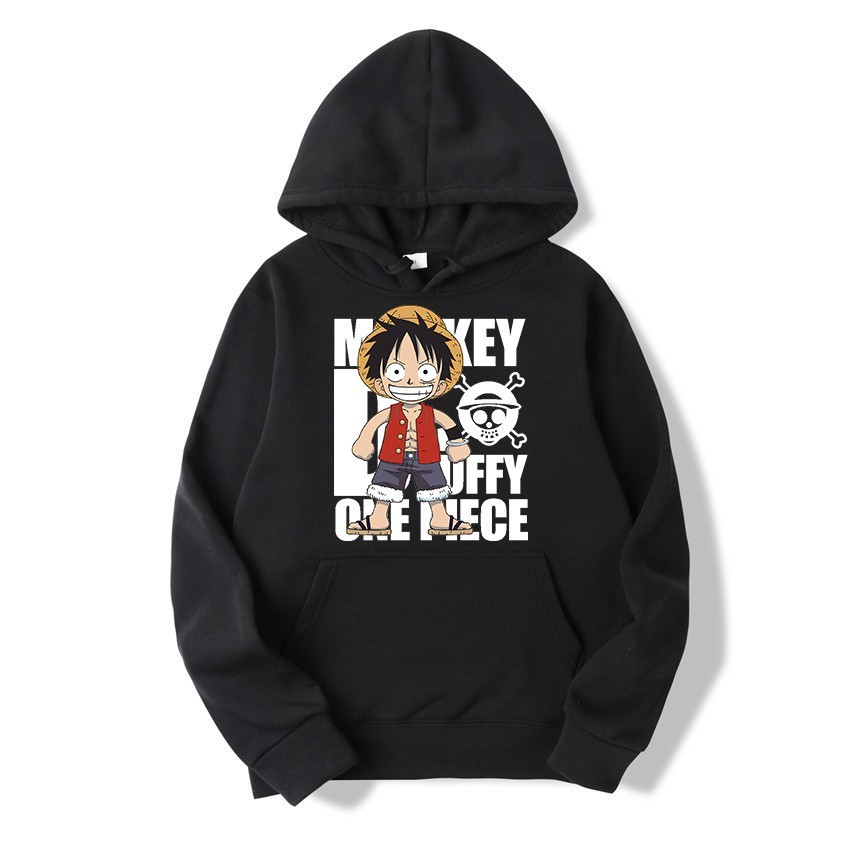 Must Durable 2023 Super Hot Japanese Anime Graphic Long Sleeve Plus Velvet Hoodie Men Kawaii One Piece Luffy Harajuku... - Image 5