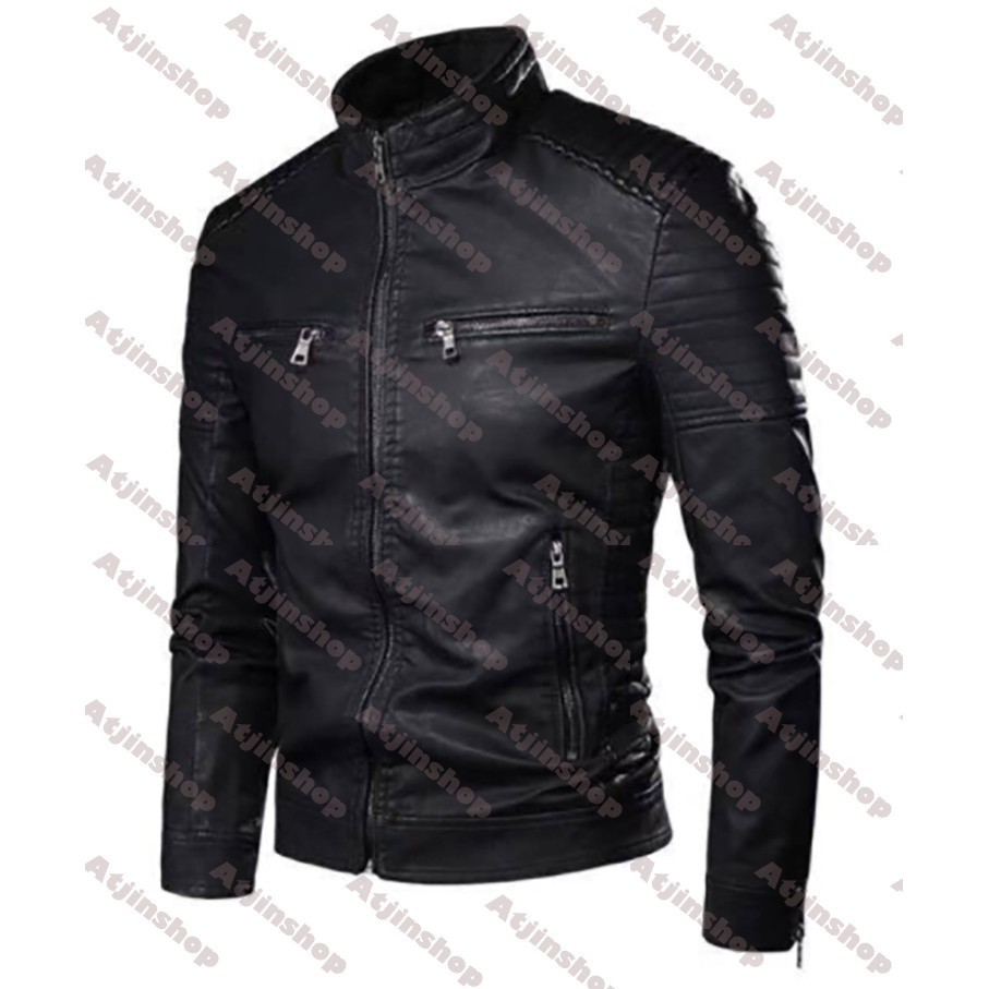 Versatile Multi <PTT>Men's Water Wind Resistant Leather Motorcycle Jacket Cruz Racing Model/Men's Touring Durable Ess... - Image 5